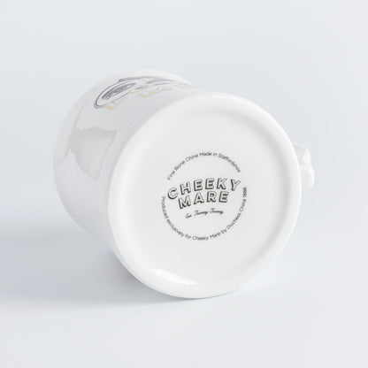 I love Me Fine Bone China Mug, Gilded in Real 18ct Gold, 400ml Large Size - Cheeky Mare