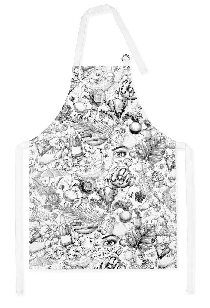 Cheeky Mare Signature Print Apron.  Personalisation available. 100% Cotton. Made in the UK 