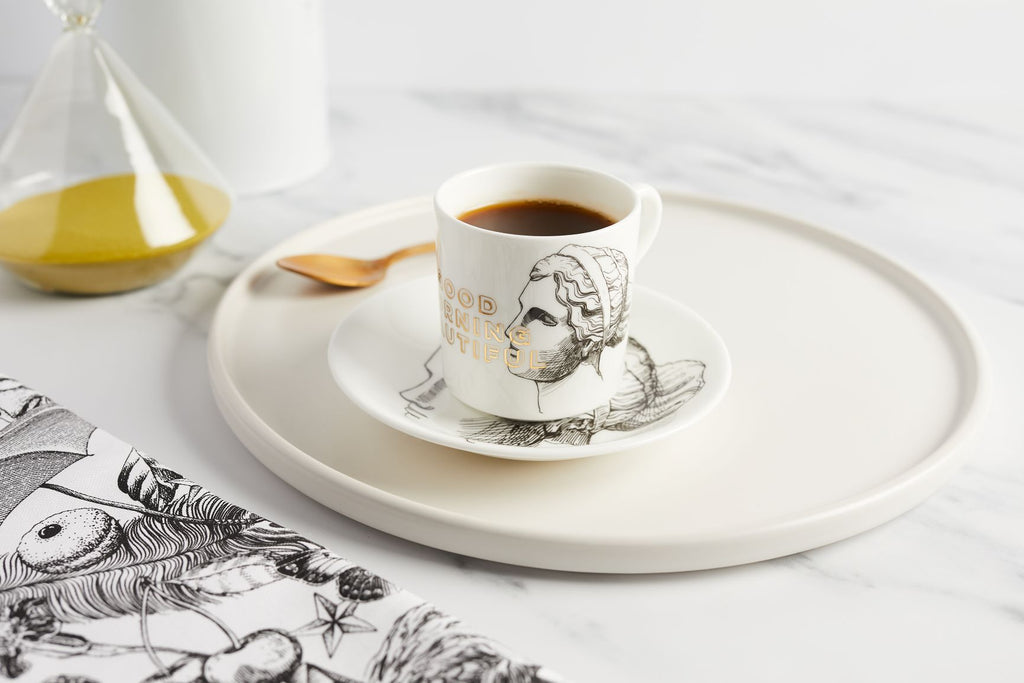 Good Morning Beautiful Espresso Cup & Saucer - Cheeky Mare