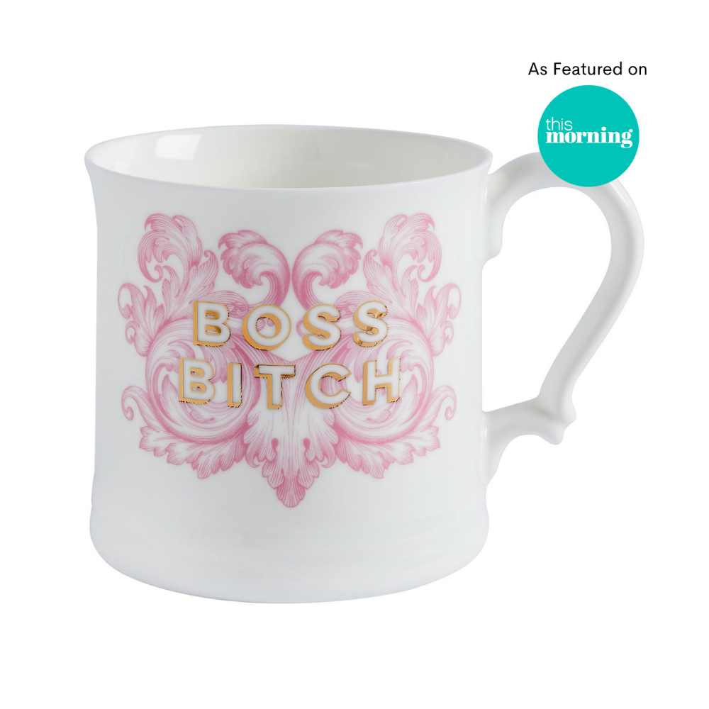 Boss Bitch slogan Bone China Tea Cup Coffee Mug featured on this morning