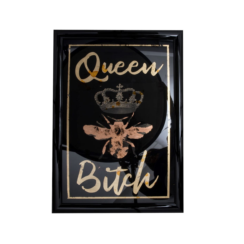 Queen Bitch bee Handmade artwork wall art framed