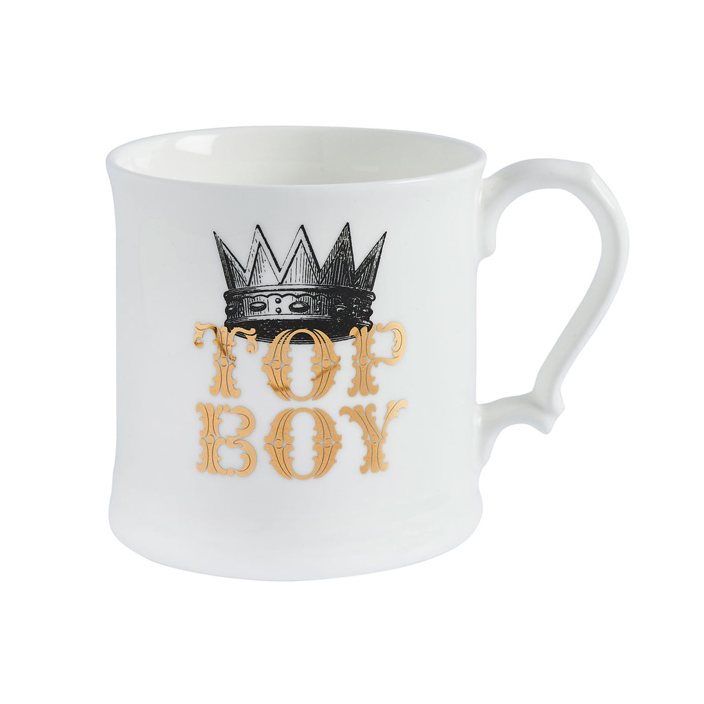Cheeky Mare Top Boy Slogan Mug. Fine Bone China made in England